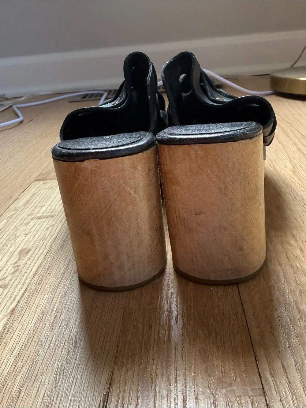 Rachel Comey Black Scalloped Stud Slide Mules - Picture 4 of 7